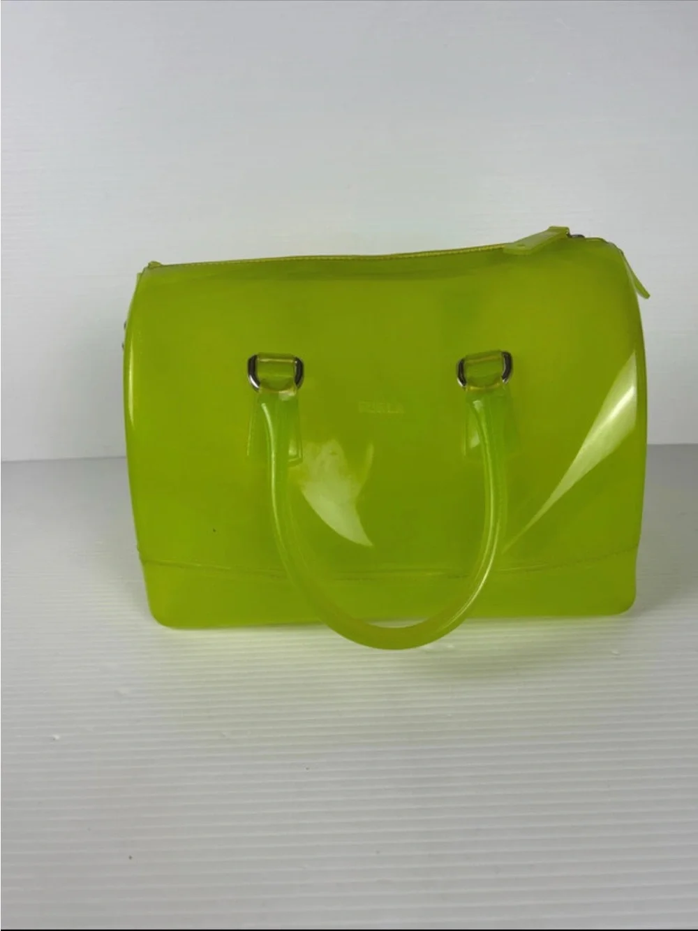 Furla Neon Lime Jelly Satchel